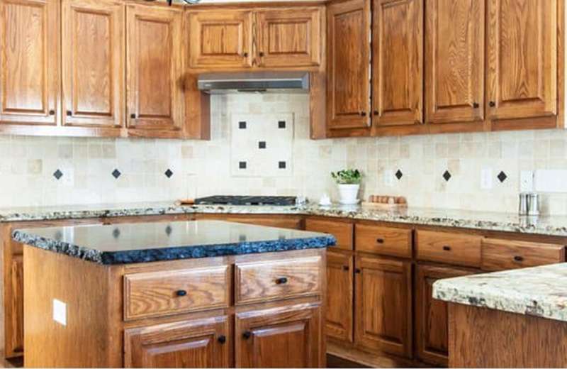 Before Cabinet Refinishing